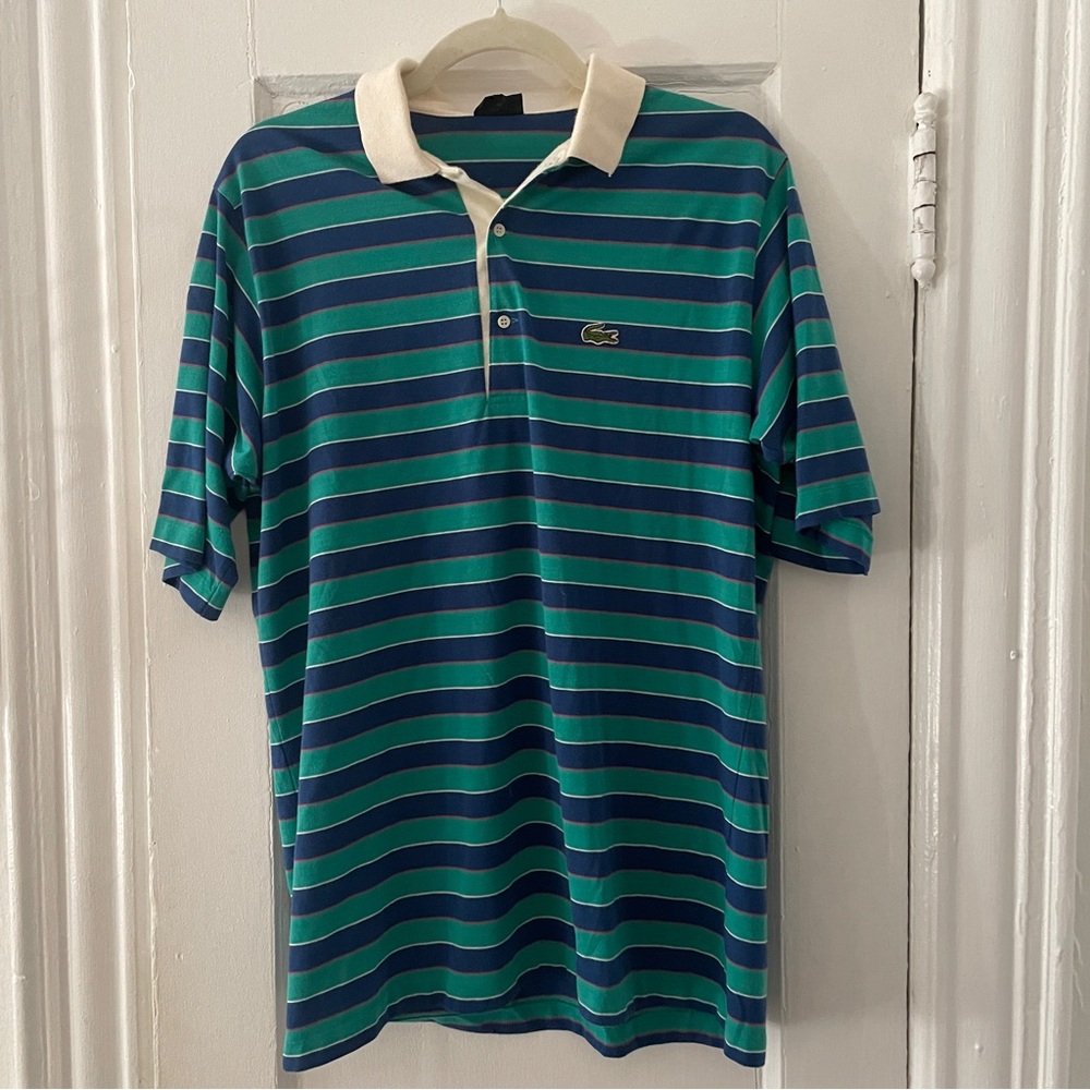 Lacoste Izod Vintage Striped Polo Shirt Large